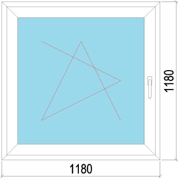 120x120 cm bukó-nyíló ablak