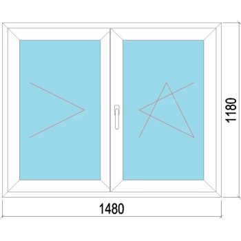 150x120 cm váltószárnyas ablak